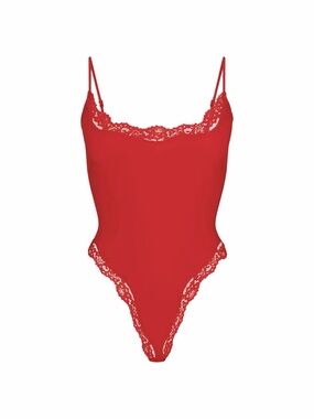 Skims Red Body-Suit